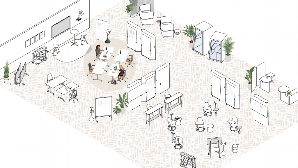 Visualisierung Bürodesign