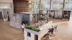 Inklusive Gestaltung eines Büros mit Rückzugsräumen