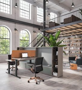 Höhenverstellbarer Schreibtisch Migration SE von Steelcase